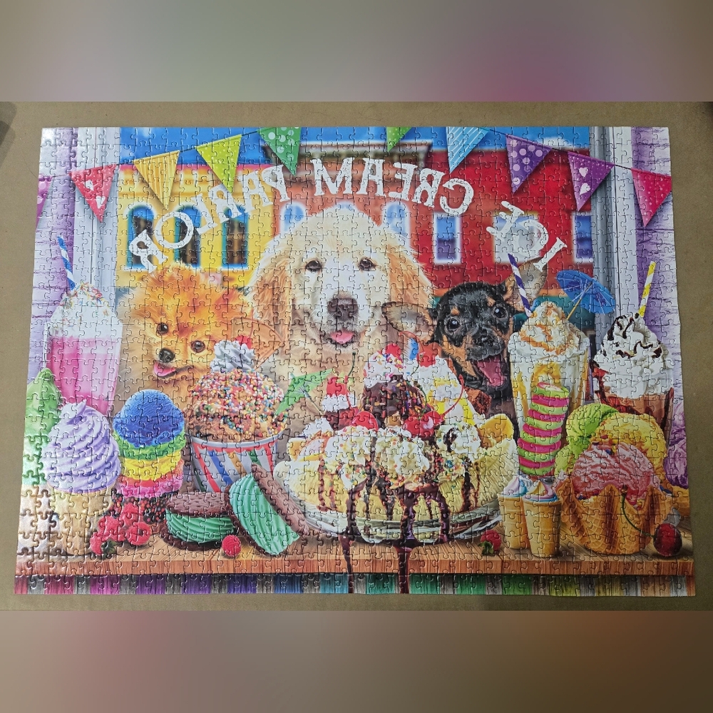 Kodak Ice Cream Parlor Pups Puzzle - Picture 2 of 3